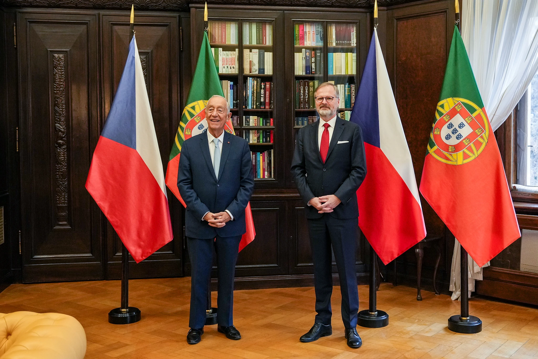 Český premiér a portugalský prezident v Kramářově vile