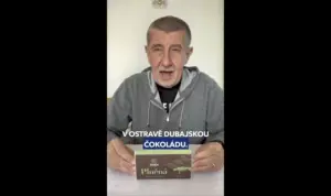 Andrej Babiš s dubajskou čokoládou
