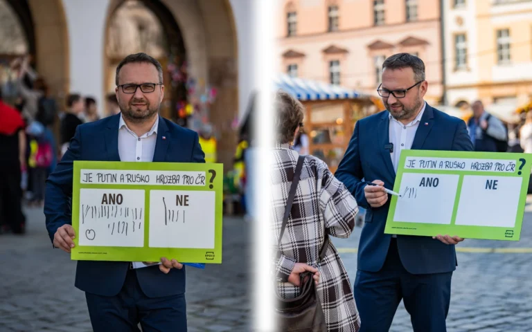 Jurečka s transparentem