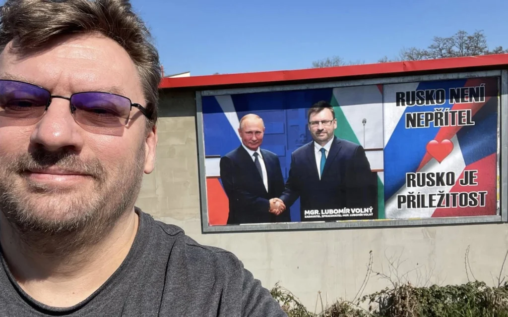 Lubomír Volný billboard s Putinem
