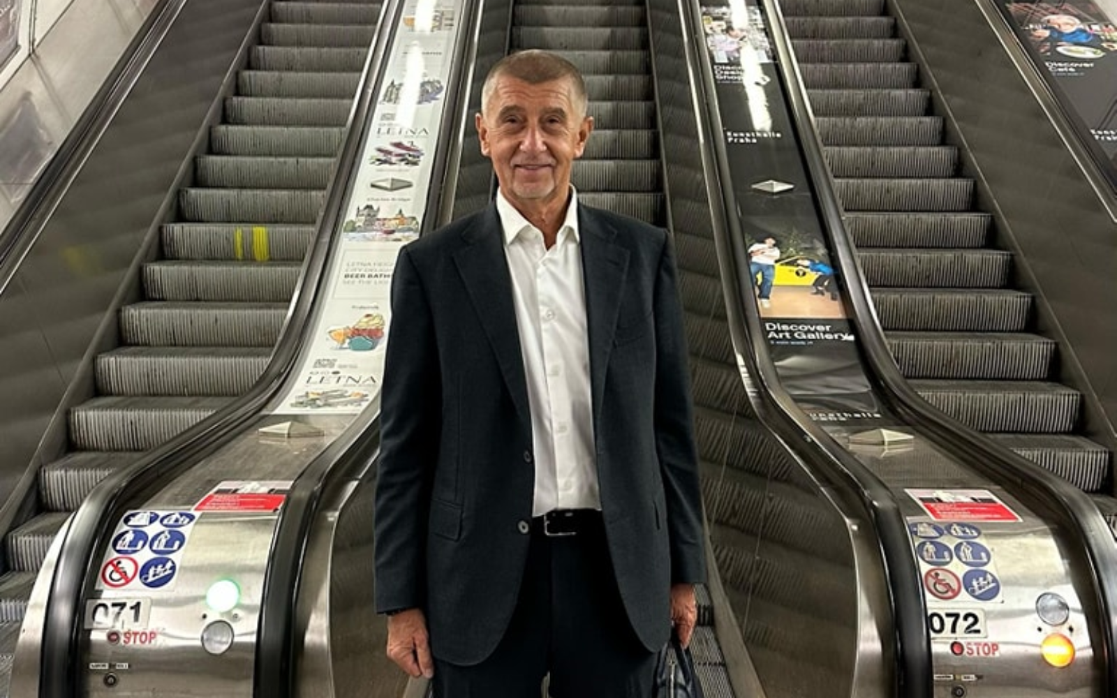 Andrej Babiš v metru