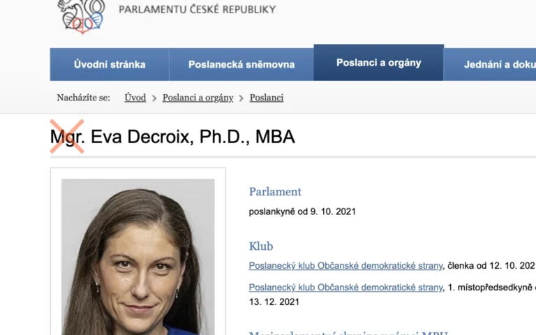 Ministryně Decroix léta používala titul Mgr. bez oprávnění - Domácí Politika