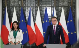 Pekarová Adamová tisková konference Sejm