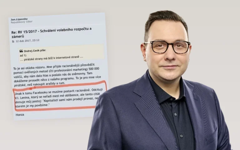 Lipavský příspěvek na Pirátském fóru