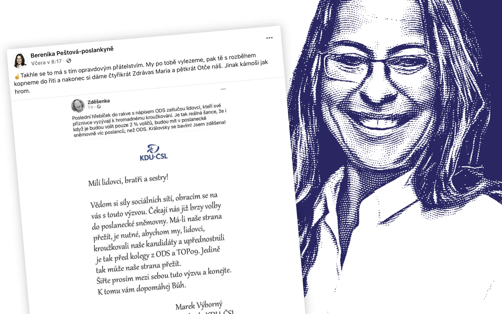 Poslankyně ANO šíří falešné výzvy lidovců označené za dezinformace