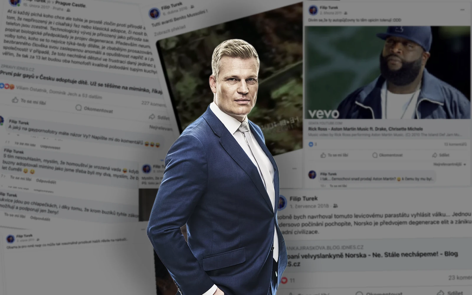 Údajné smazané příspěvky Filipa Turka