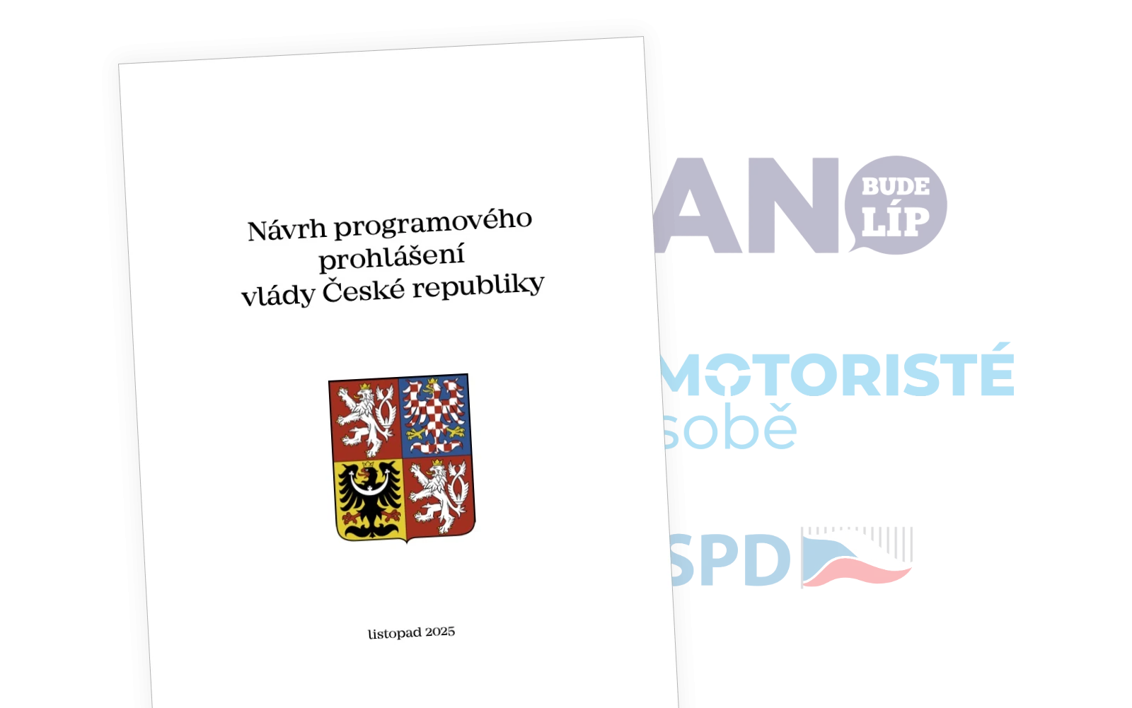 Programové prohlášení ANO, SPD a Motoristé sobě