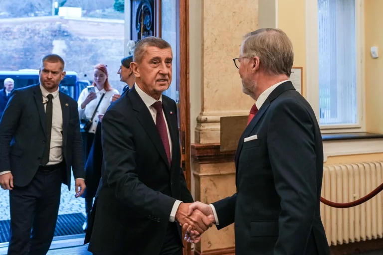 Andrej Babiš a Petr Fiala Strakova akademie