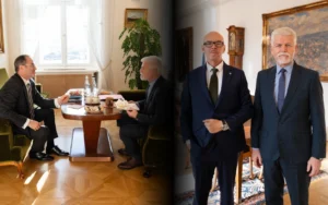 Boris Šťastný a Oto Klempíř s Petrem Pavlem