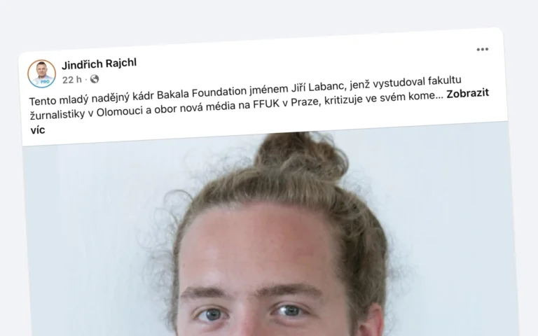 Status Jindřicha Rajchla na novináře