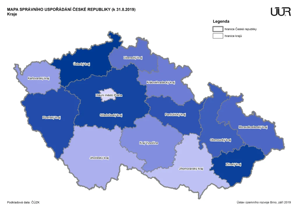 Mapa krajů