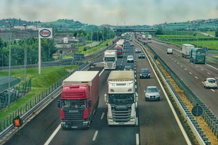 highway, road, trucks, vehicles, traffic, transport, transport vehicles