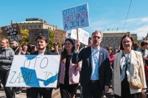 Protest proti ministru kultury Oto Klempířovi